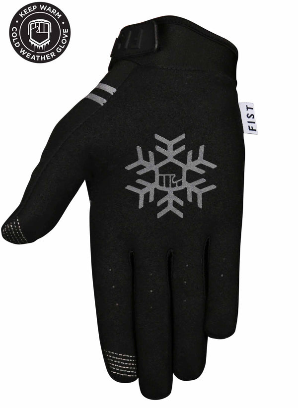 Fist Frosty Fingers Black Reflective Gloves Motocross MTB Quad