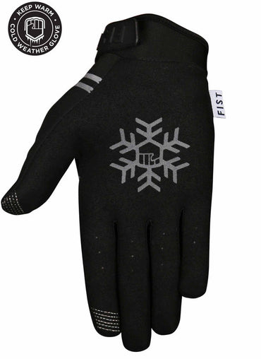 Fist Frosty Fingers Black Reflective Gloves Motocross MTB Quad