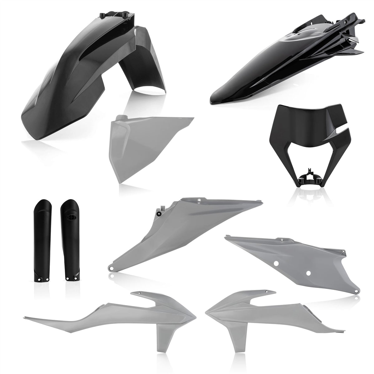 Acerbis Full Plastic Kit Black Grey For KTM XCF-W 450 2023