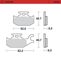 Moto-Master Rear Pro Racing Sintered Brake Pads For Bombardier/Can Am Traxter 4x4 500 2001-2006