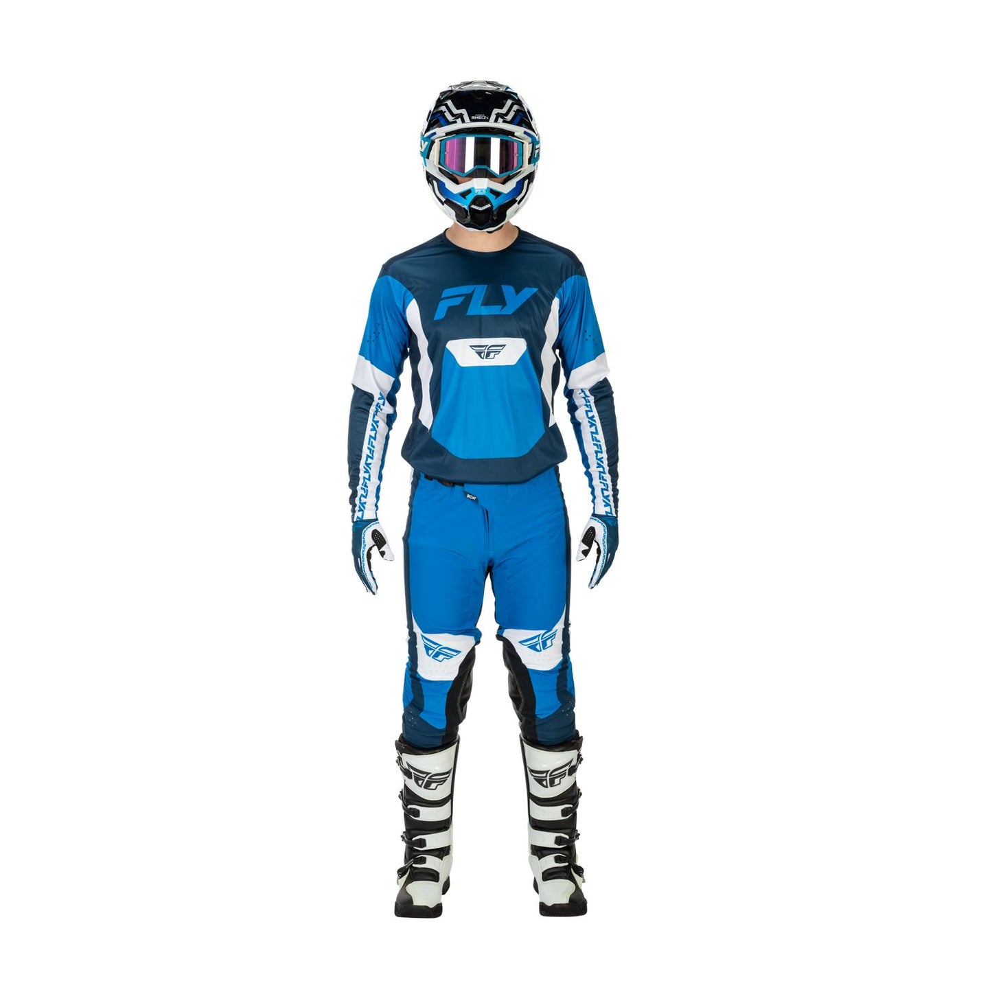Fly Racing 2026 Motocross Combo Kit Lite  Blue White