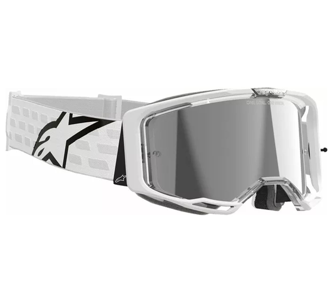 Alpinestars 2025 Goggles Vision 8 Corp White Mirror Silver