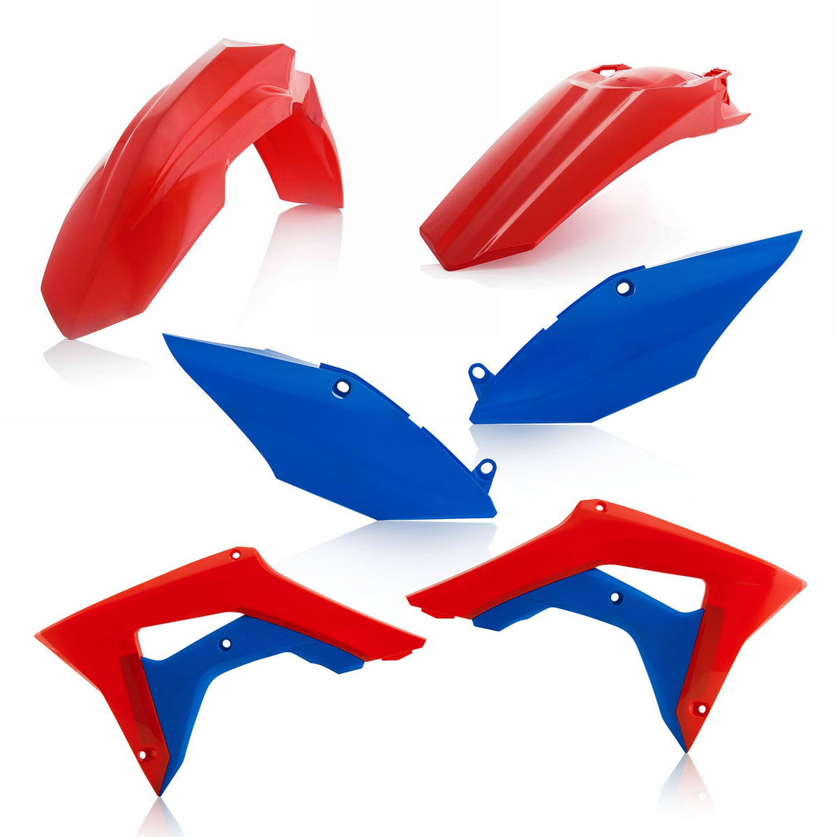 Acerbis Plastic Kit Red Blue For HONDA CRF 250 R 2018-2021