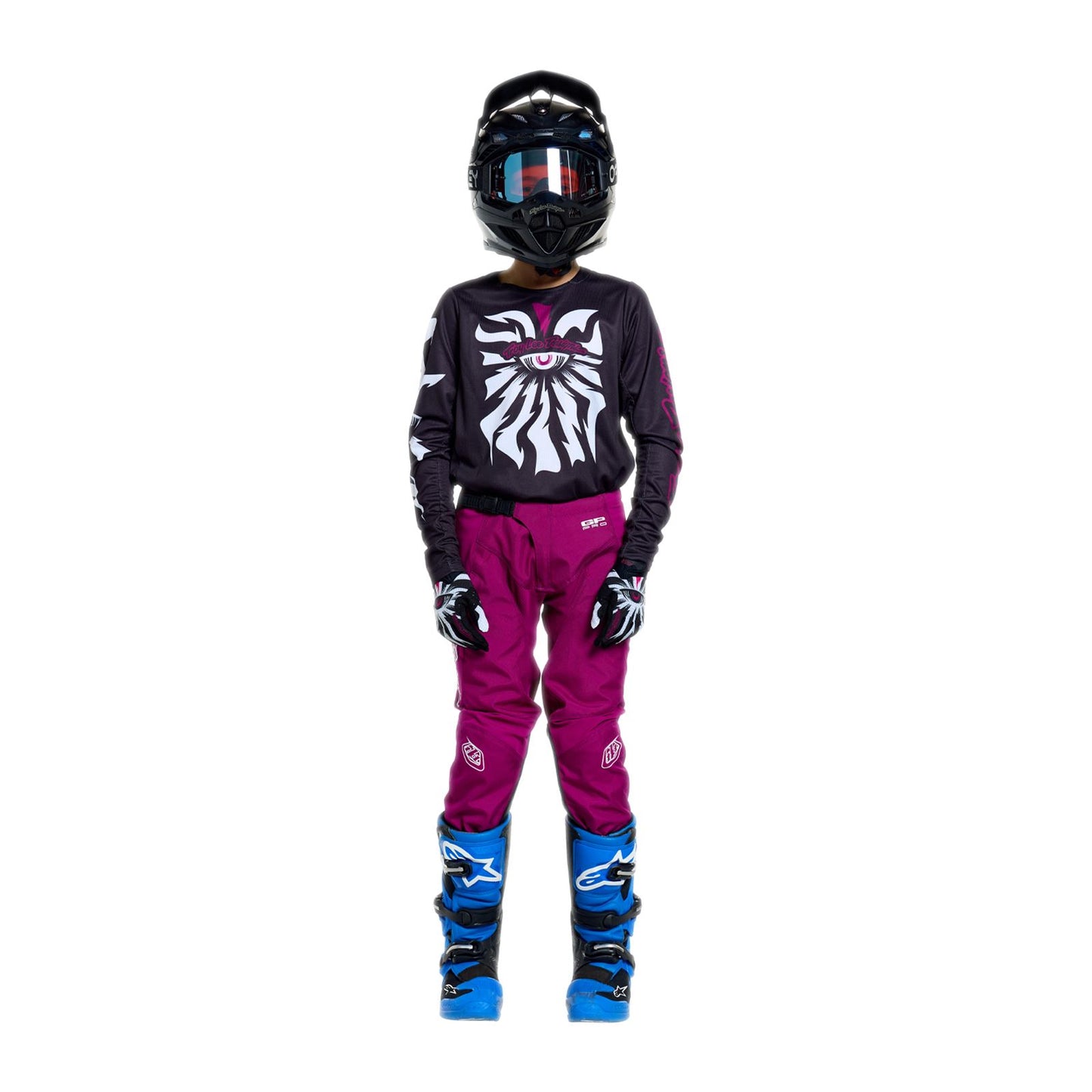 Troy Lee Designs Spring 2026 Youth GP Pro Cyclops MX Combo Kit Black Fuchsia