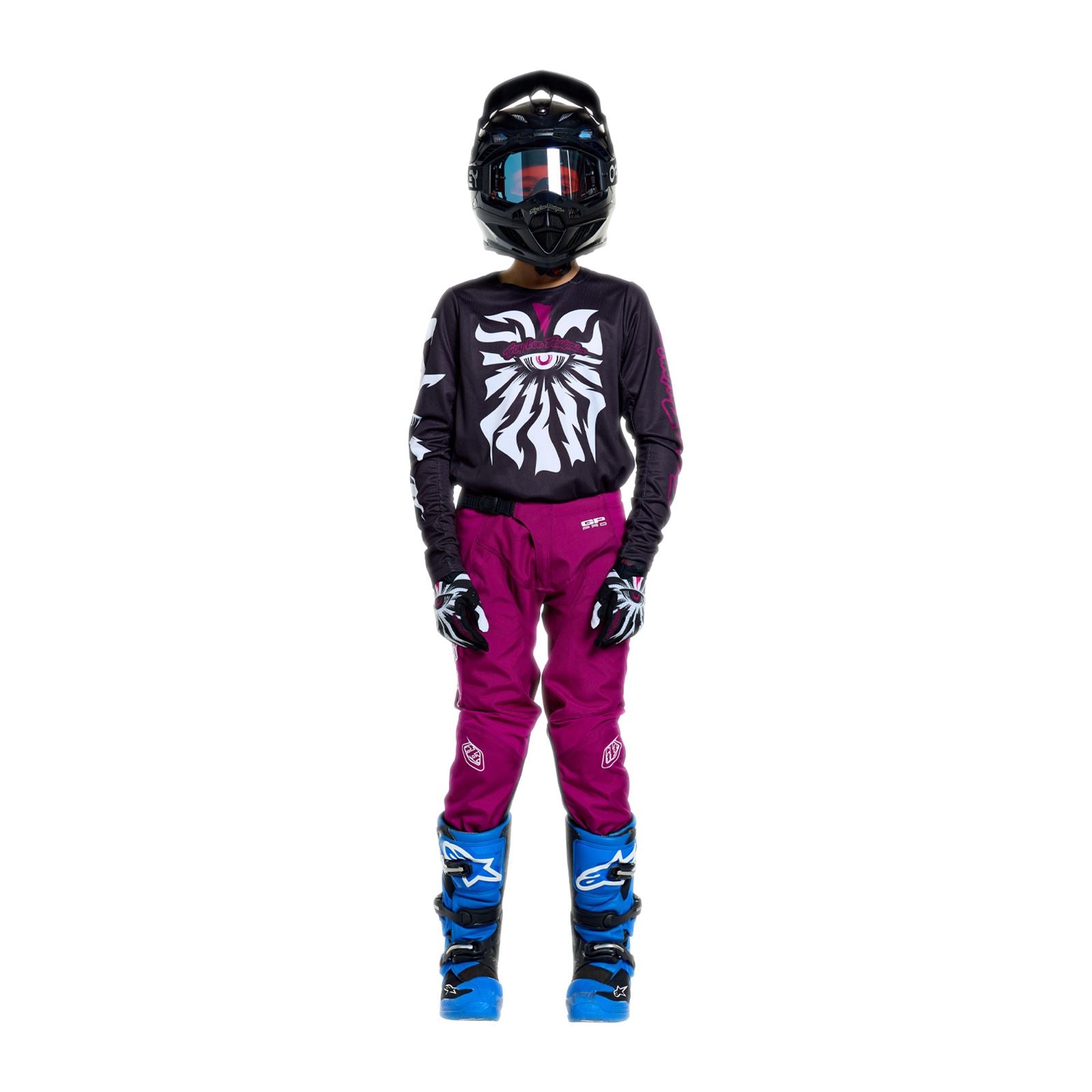 Troy Lee Designs Spring 2026 Youth GP Pro Cyclops MX Combo Kit Black Fuchsia
