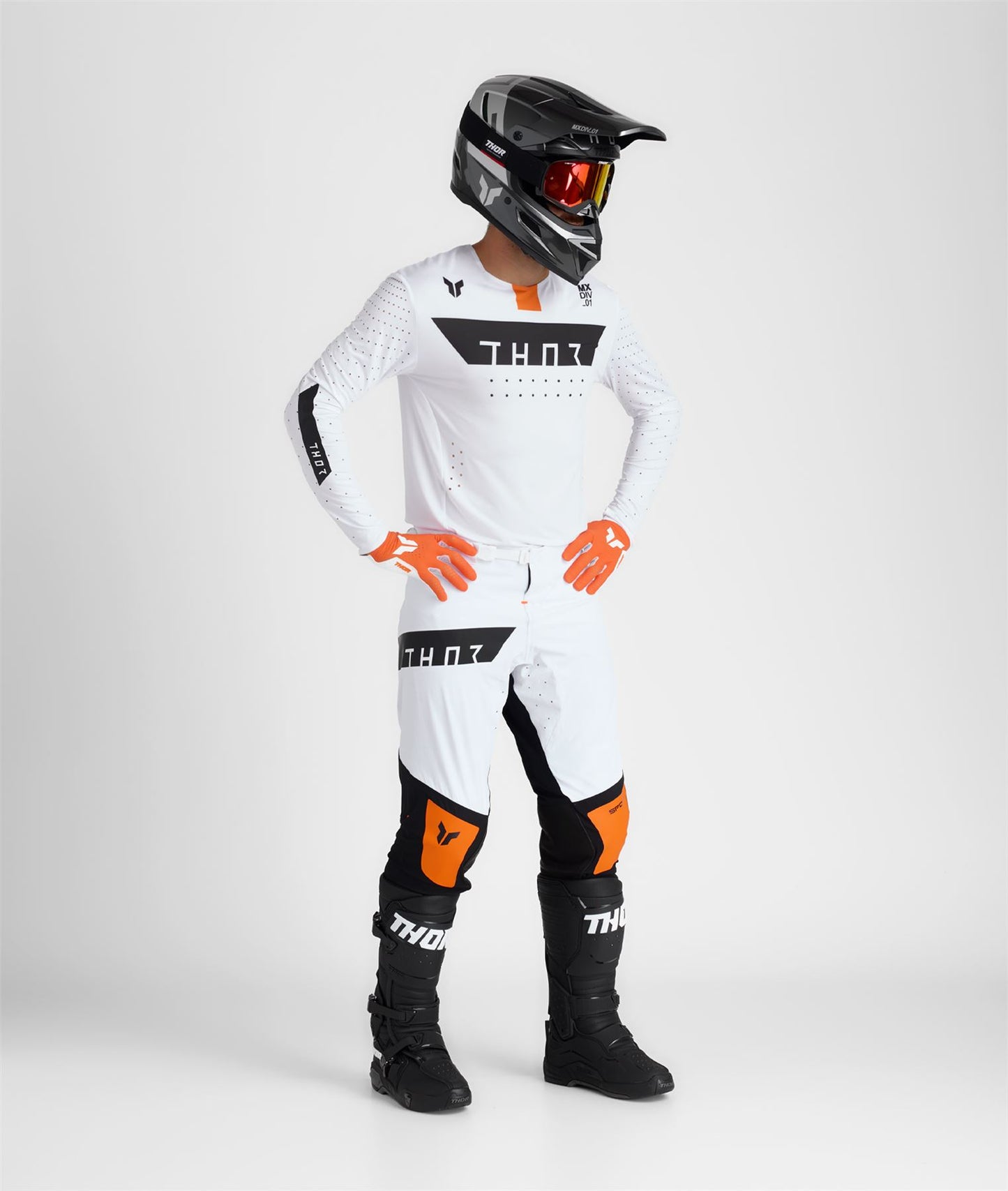 Thor 2025 Motocross Combo Kit Sportmode Rogue White Orange