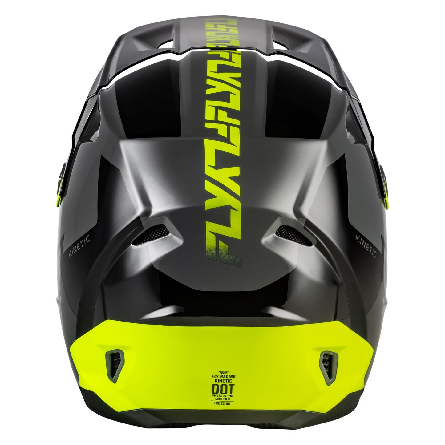 Fly Racing 2026 Motocross Helmet Kinetic Crest Grey Black Hi-Vis