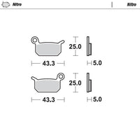 Moto-Master Front Left Nitro Sintered Brake Pads For KTM 50 SX 2002-2023