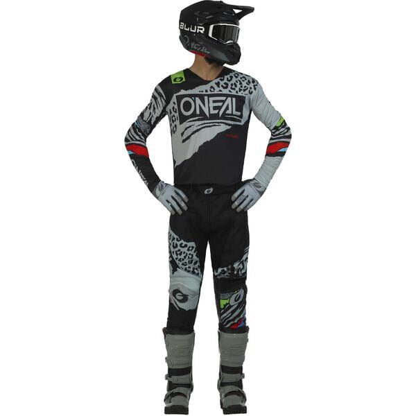 O'Neal 2024 Motocross Combo Kit Mayhem Wild Youth Black Grey