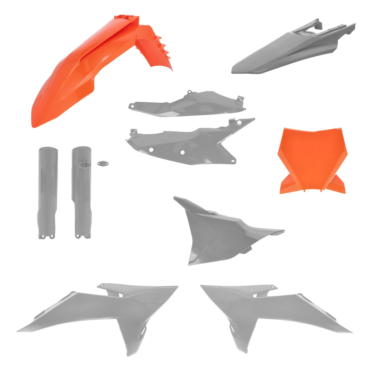Acerbis Full Plastic Kit Orange Grey For KTM SX 150 2025