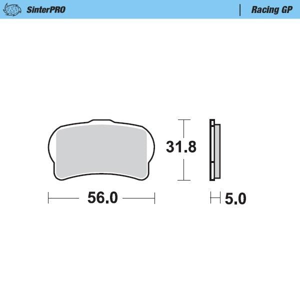 Moto-Master Front Left Pro Racing GP Sintered Brake Pads For TRS Raga Racing 250 2017-2018