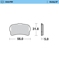 Moto-Master Front Left Pro Racing GP Sintered Brake Pads For Jotagas JT 300 2012