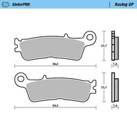 Moto-Master Front Pro Racing GP Sintered Brake Pads For Fantic XXF 450 4T 2022-2025
