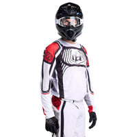 Troy Lee Designs 2025 Motocross SE PRO Wavez Combo Kit Off-White Red