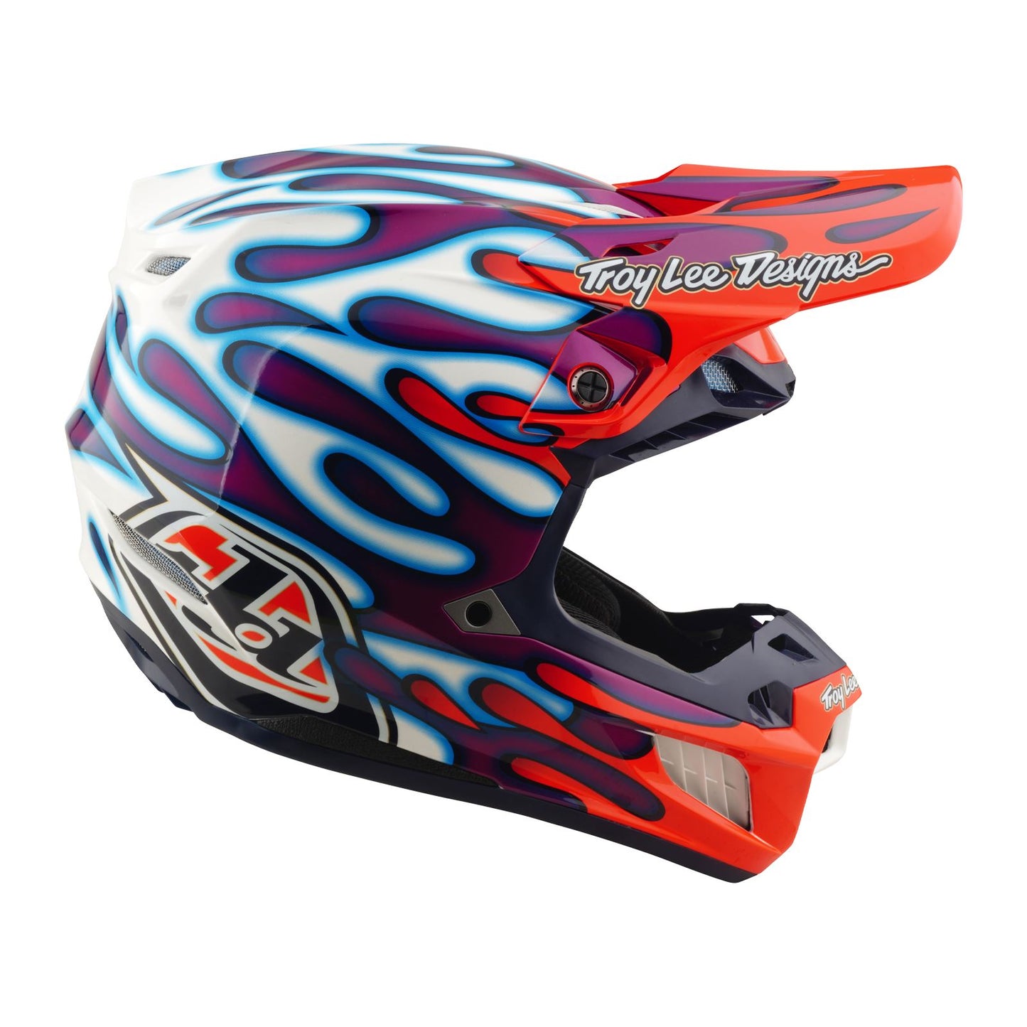 Troy Lee Designs Spring 2026 MX SE5 Composite Overspray Helmets Violet White