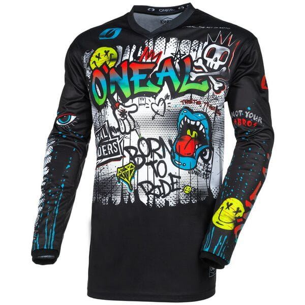 O'Neal 2024 Motocross Jersey Element Rancid Youth Black White