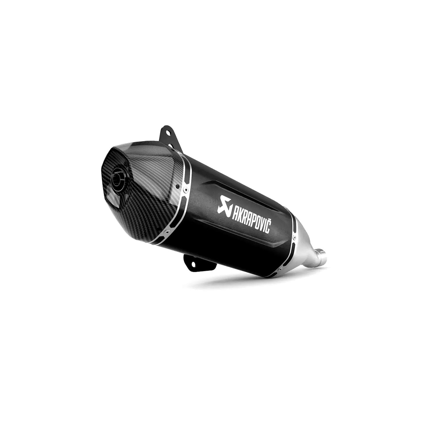 Akrapovic Stainless Steel Black Line Slip On Silencer For Vespa GTS 125 IGET ABS 2024-2026
