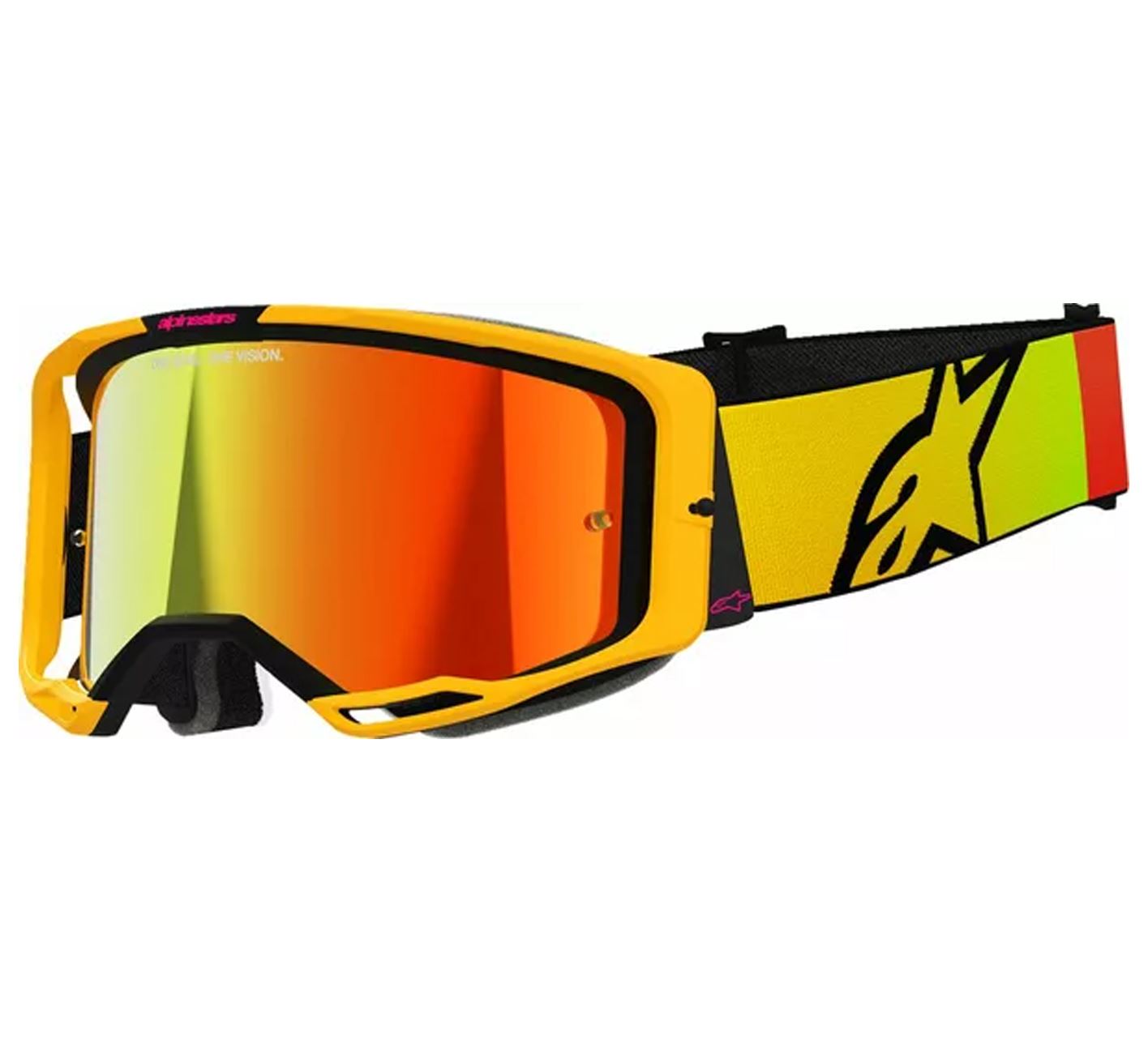 Alpinestars 2025 Goggles Vision 8 Corp Yellow Pink Mirror Red