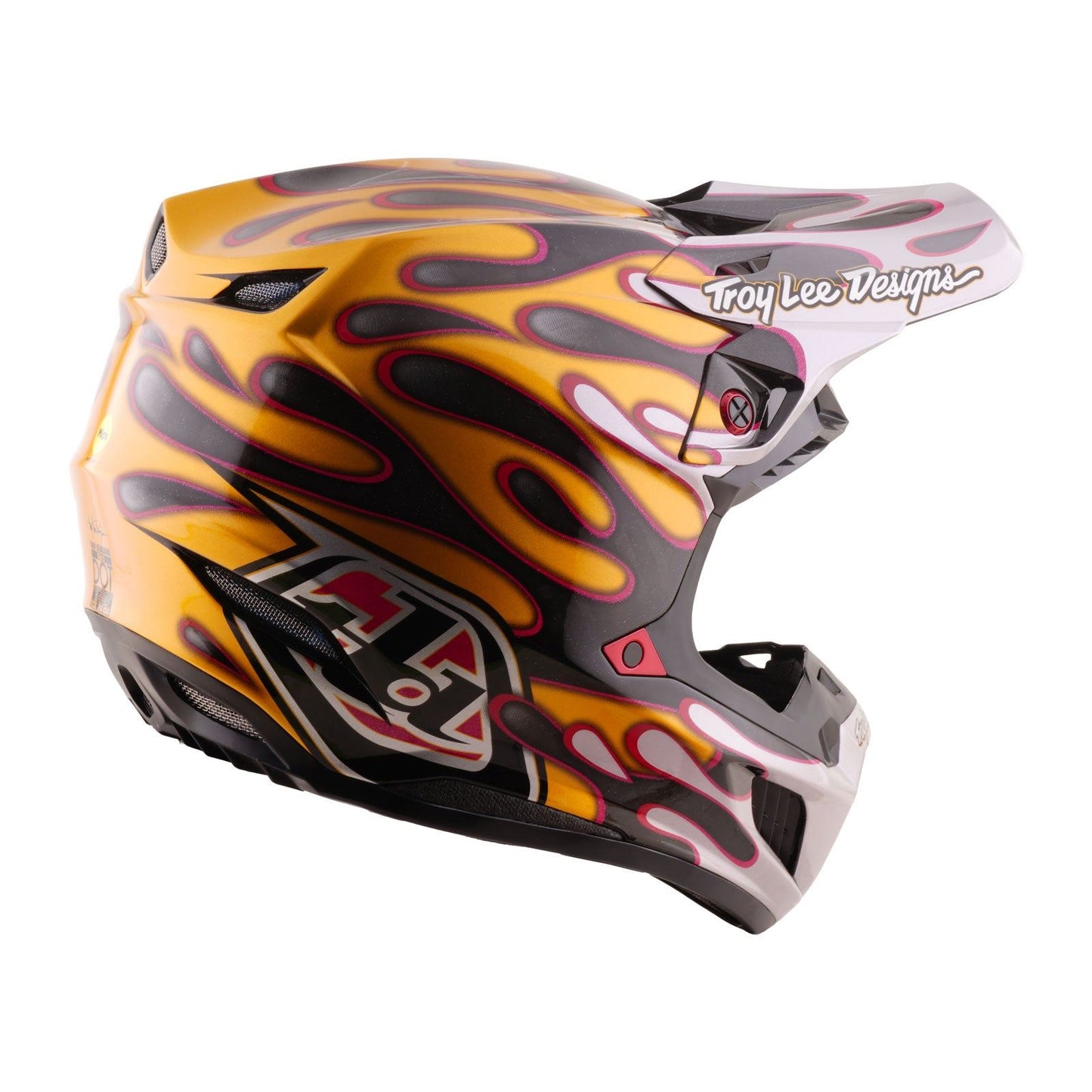 Troy Lee Designs Spring 2026 MX SE5 Carbon Overspray Helmets Black Gold