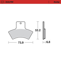 Moto-Master Rear Pro Racing Sintered Brake Pads For Polaris Xpedition 425 4x4 2000-2002