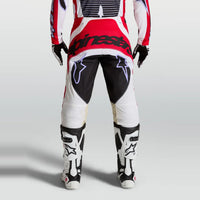 Alpinestars 2027 Techstar Maven MX Pants Fire Red White Lavender Black