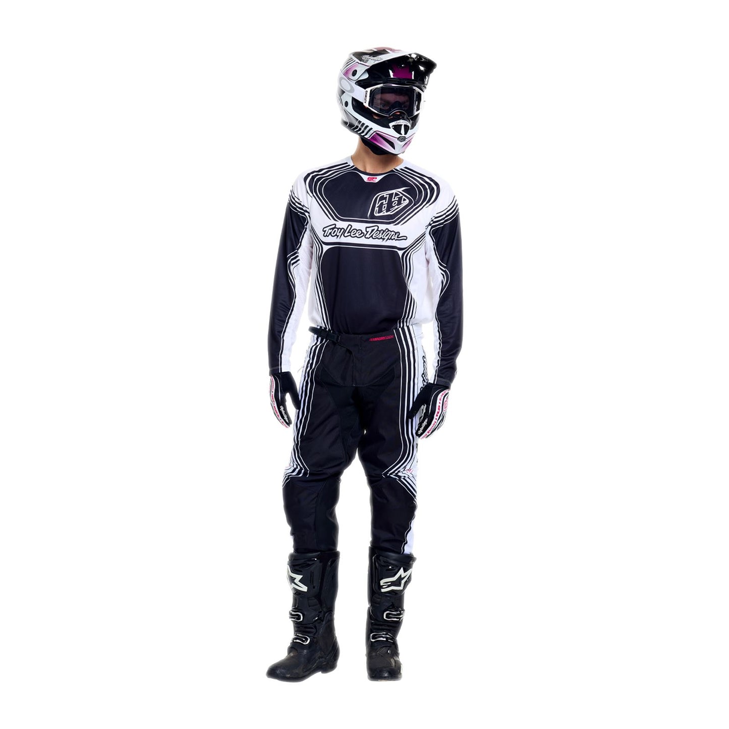 Troy Lee Designs Spring 2026 GP Pro Streamline MX Combo Kit Black White