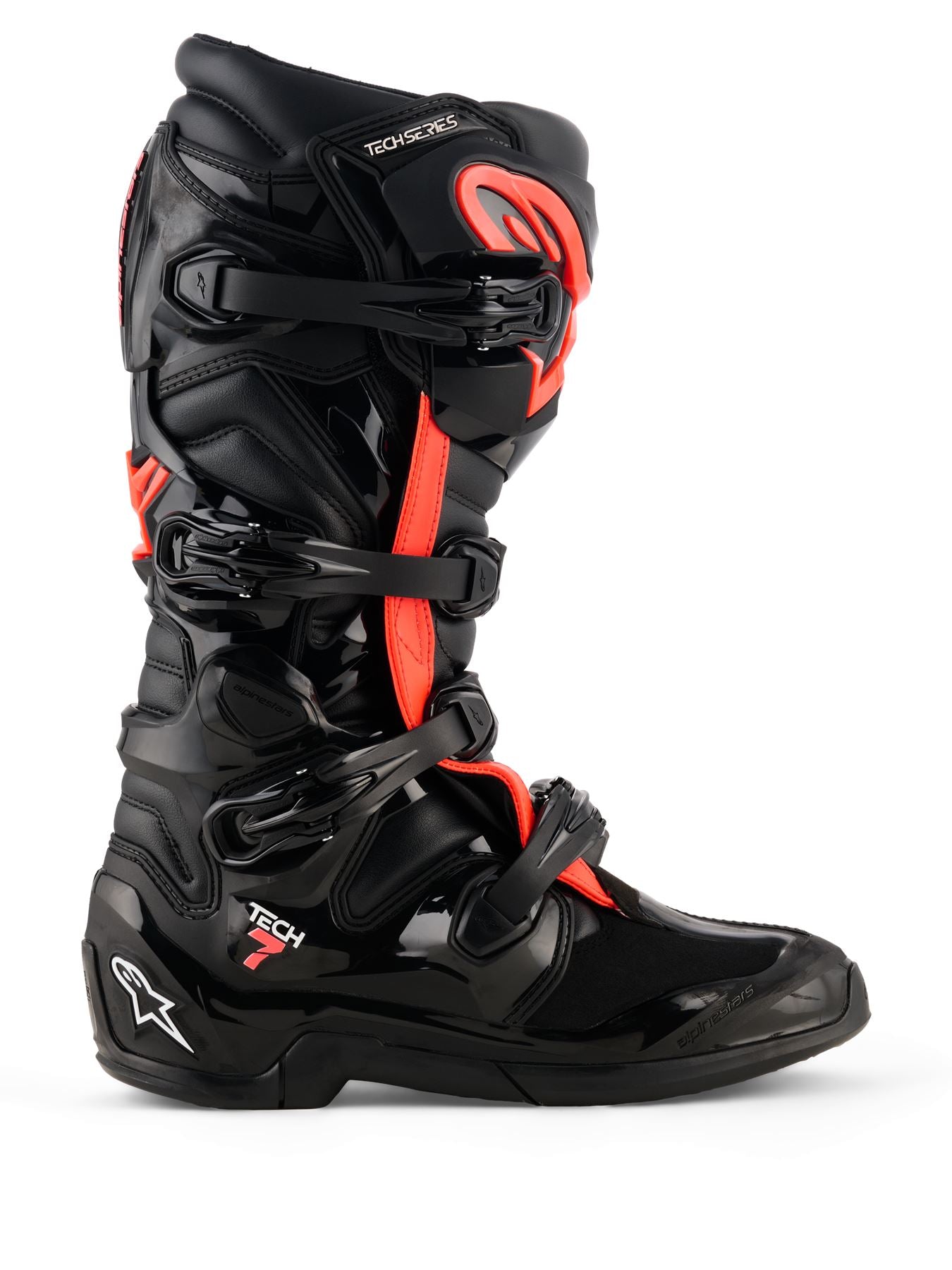 Alpinestars 2026 Tech 7 MX Boots Black Red Flou