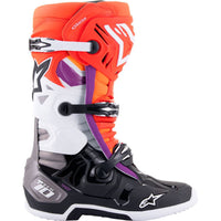 Alpinestars 2025 Tech 10 Motocross Boots Black Red Fluo Orange Fluo White