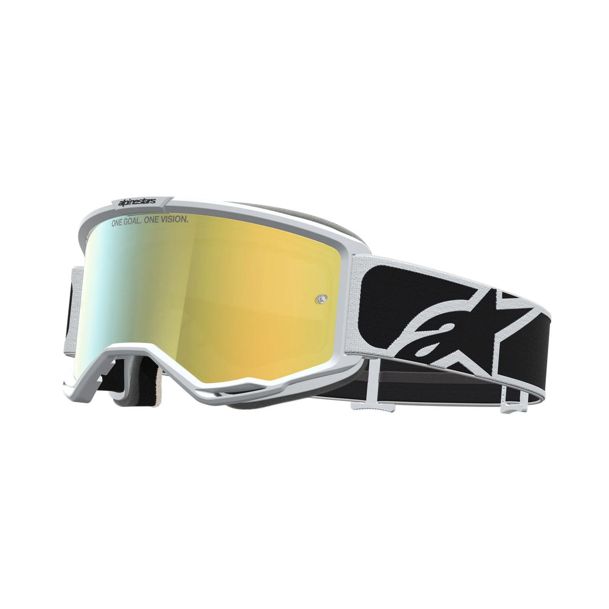Alpinestars 2027 Vision 5 Rora MX Goggles Black White Mirror Gold