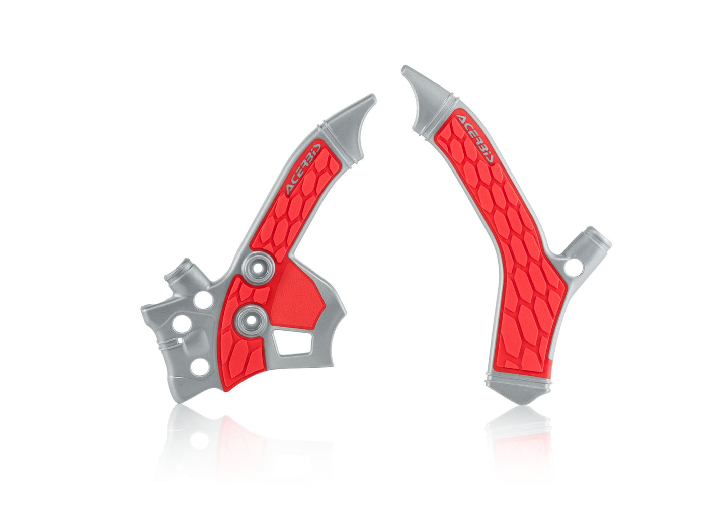 Acerbis X-Grip Frame Protector Guards Grey Red For Honda CRF 250 RALLY 2017-2020