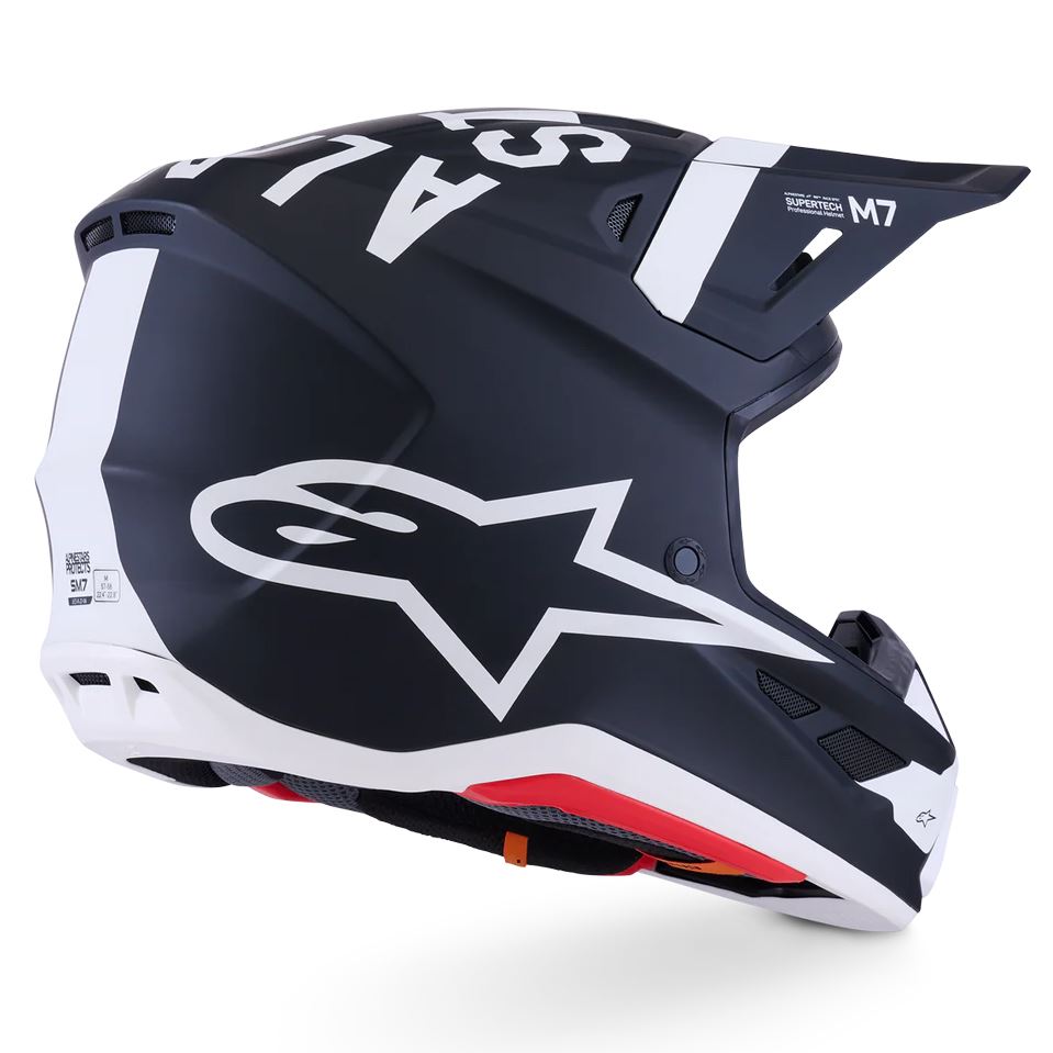 Alpinestars 2026 SM7 Dasher Motocross Helmet Black White Matt
