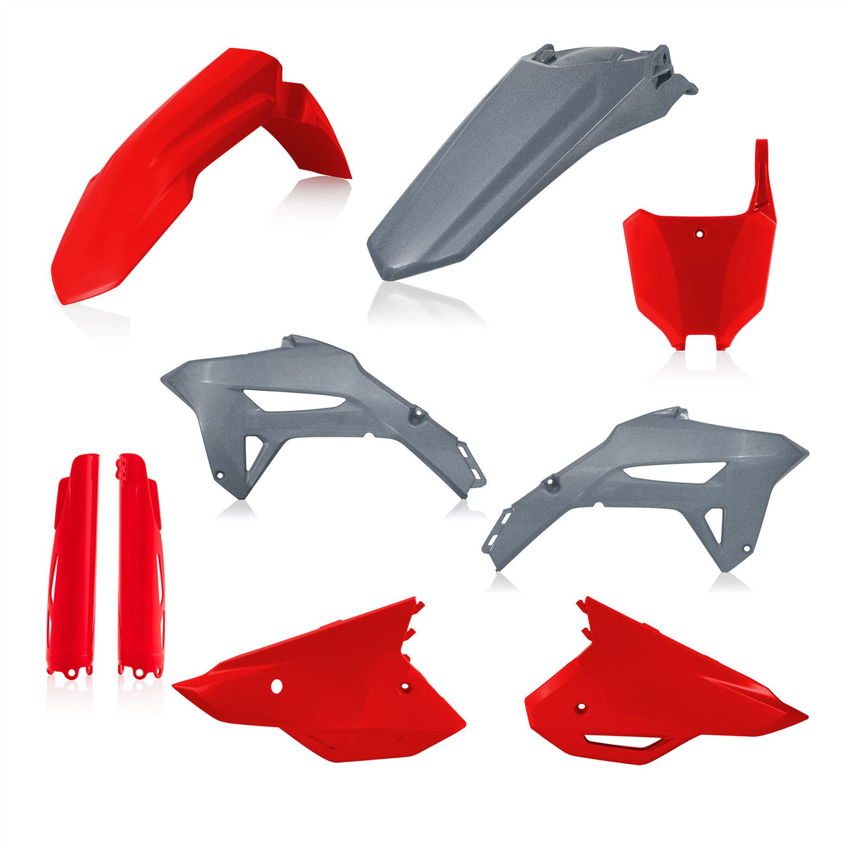 Acerbis Full Plastic Kit Red Grey For HONDA CRF 450 R 2021-2024