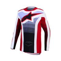 Alpinestars 2027 Techstar Maven MX Jersey Fire Red White Lavender Black