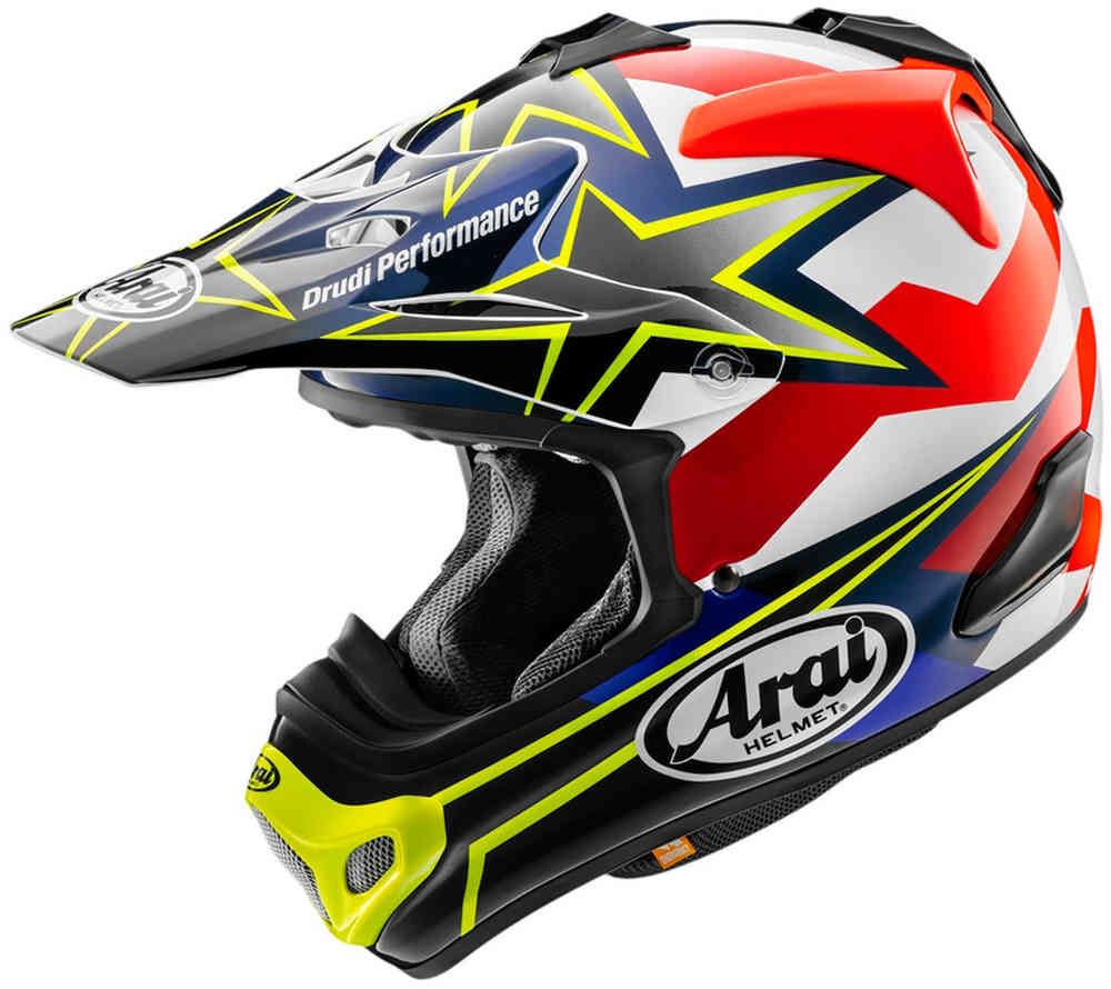 Arai MX-V Motocross Helmet Stars & Stripes Flo Yellow