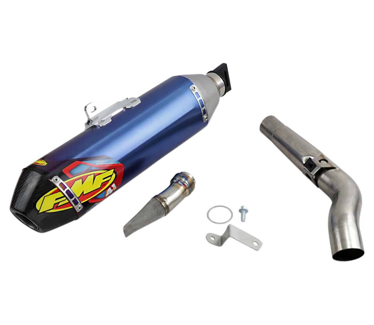 FMF Factory 4.1 RCT Blue Slip-On Carbon End Exhaust Silencer For Kawasaki KX 450 2021-2023