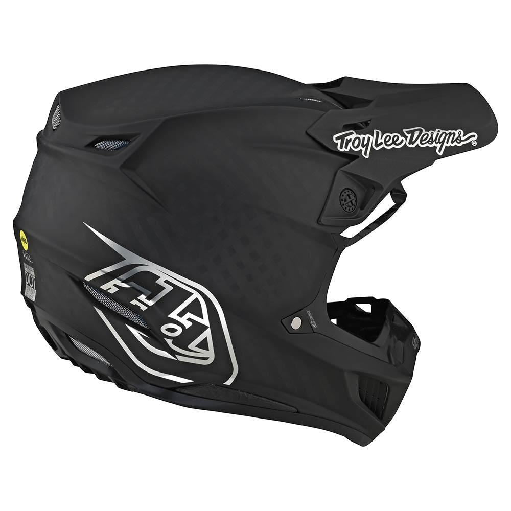 Troy Lee Designs 2025 Motocross Helmet SE5 Carbon Stealth Black Chrome
