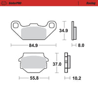 Moto-Master Front Left Pro Racing Sintered Brake Pads For Suzuki LT 250 1985-1994