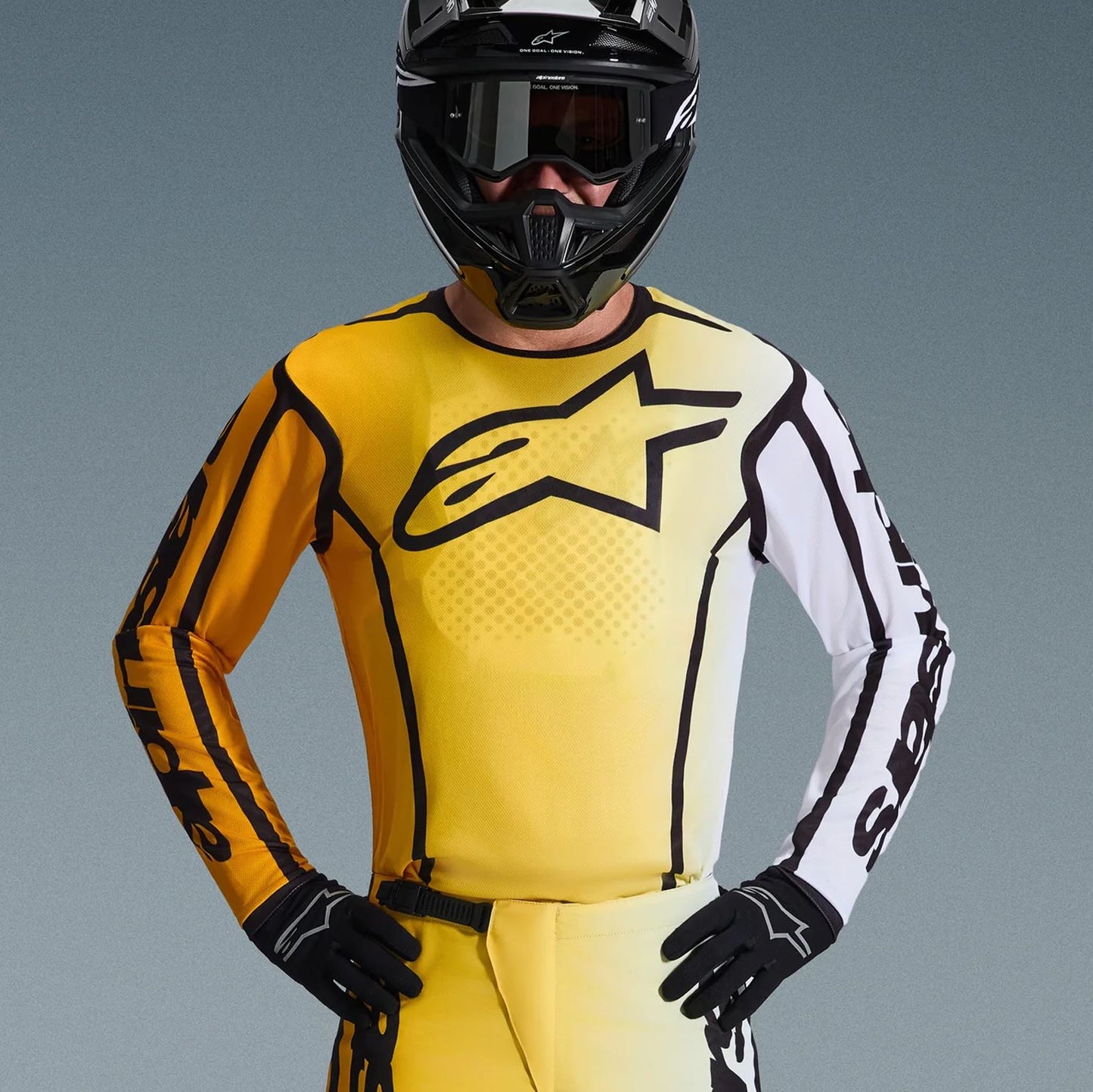 Alpinestars 2026 Fluid Apex Motocross Jersey Yellow Black