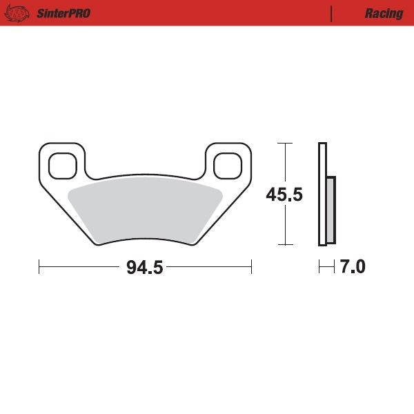 Moto-Master Front Left Pro Racing Sintered Brake Pads For Arctic Cat Textron XR 500 2015