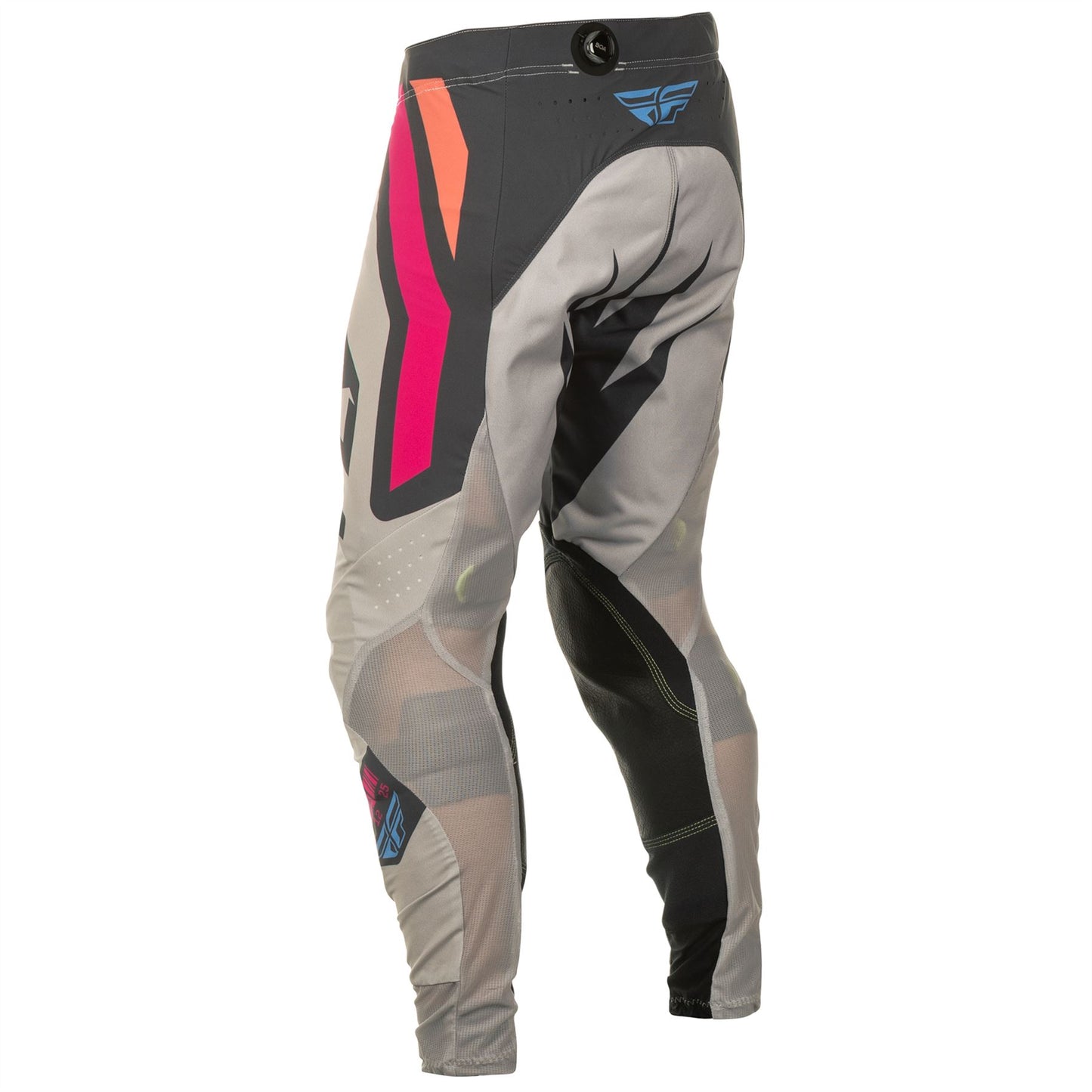 Fly Racing 2025 Lite Vice Motocross Pants Light Grey Pink Coral