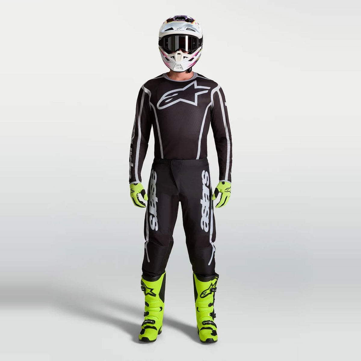 Alpinestars 2027 Fluid Apex MX Combo Kit Black Silver