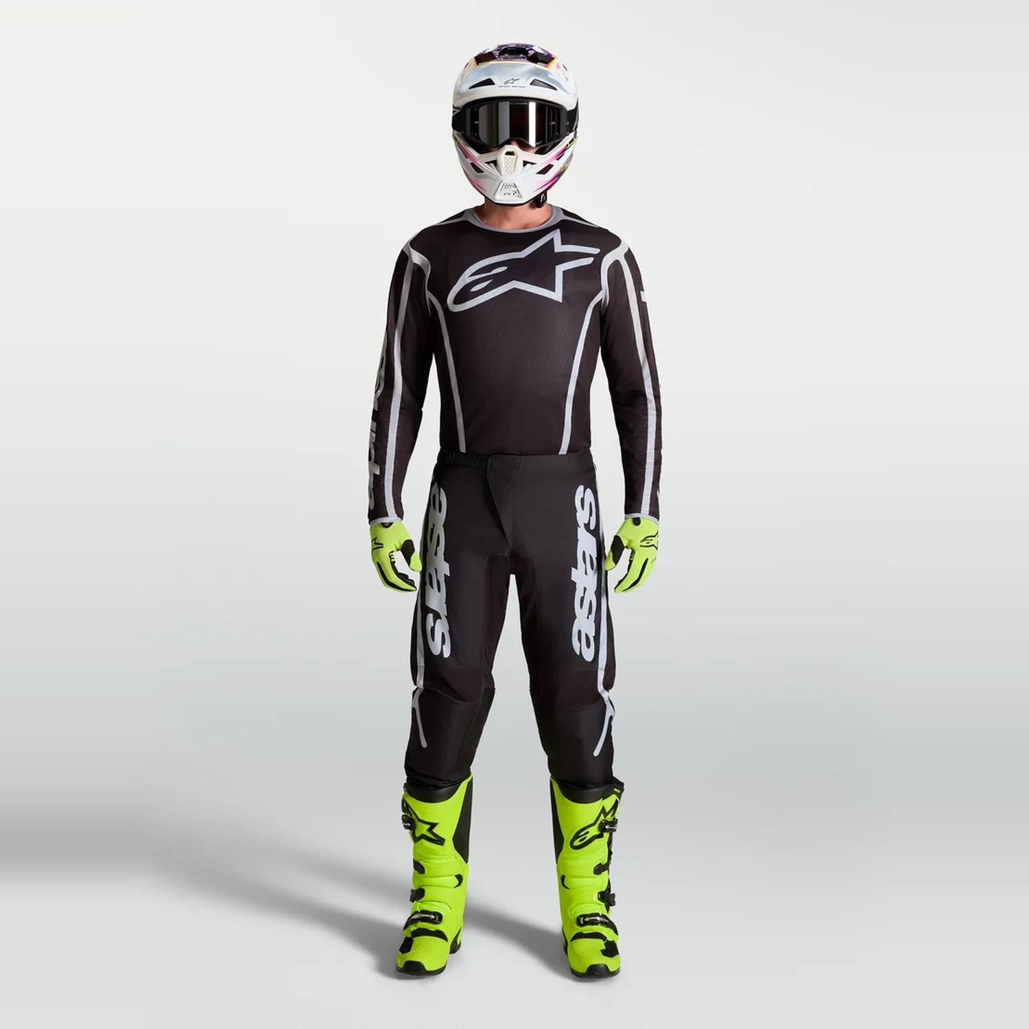 Alpinestars 2027 Fluid Apex MX Combo Kit Black Silver