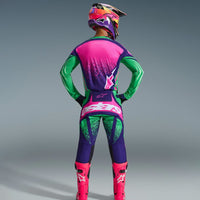 Alpinestars 2026 Techstar Nomur Motocross Combo Kit Deep Purple Green Pink Fluo