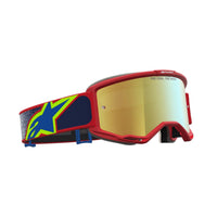 Alpinestars 2027 Vision 5 Drag MX Goggles Fire Red Blue Mirror Gold