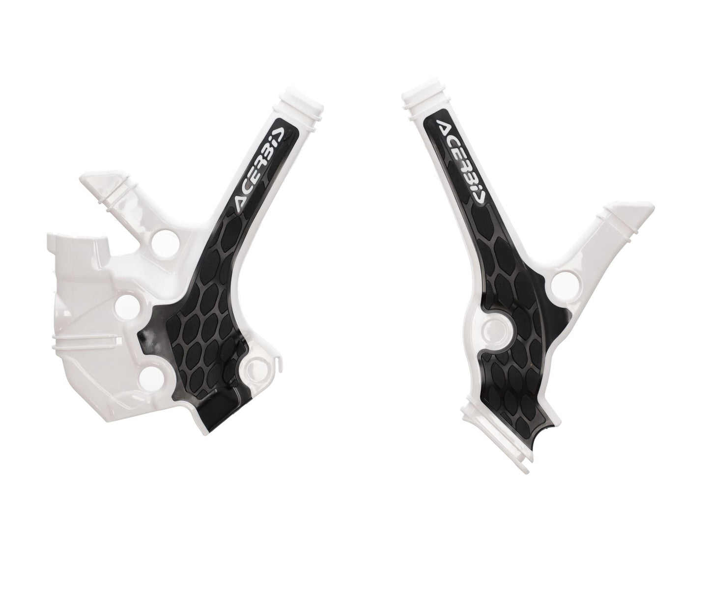 Acerbis X-Grip Frame Protector Guards White Black For Yamaha YZ 85 2022-2025