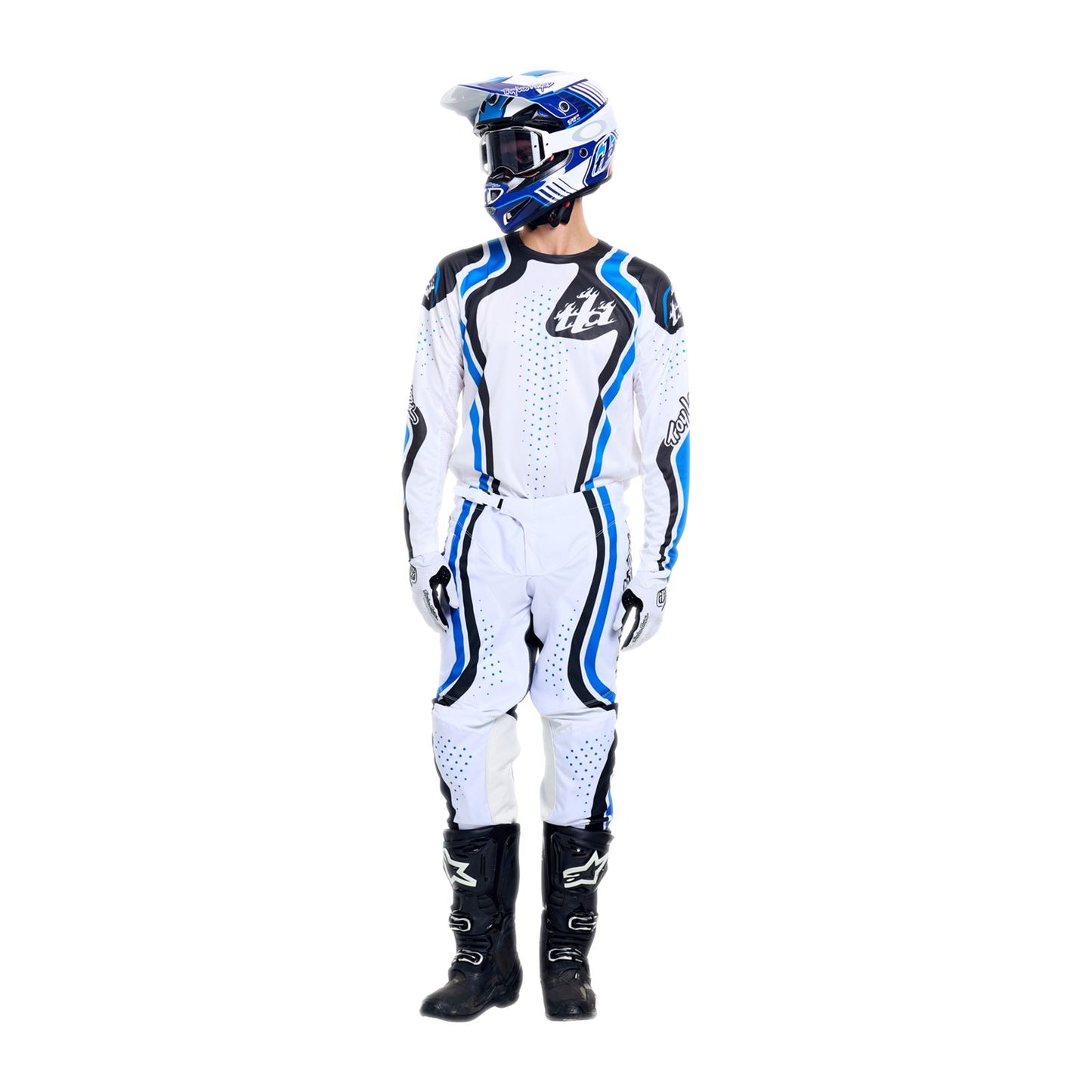 Troy Lee Designs Spring 2026 GP Pro Roller MX Combo Kit White Blue