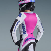 Alpinestars 2026 Youth Fluid Grid Motocross Jersey Black Light Grey Purple