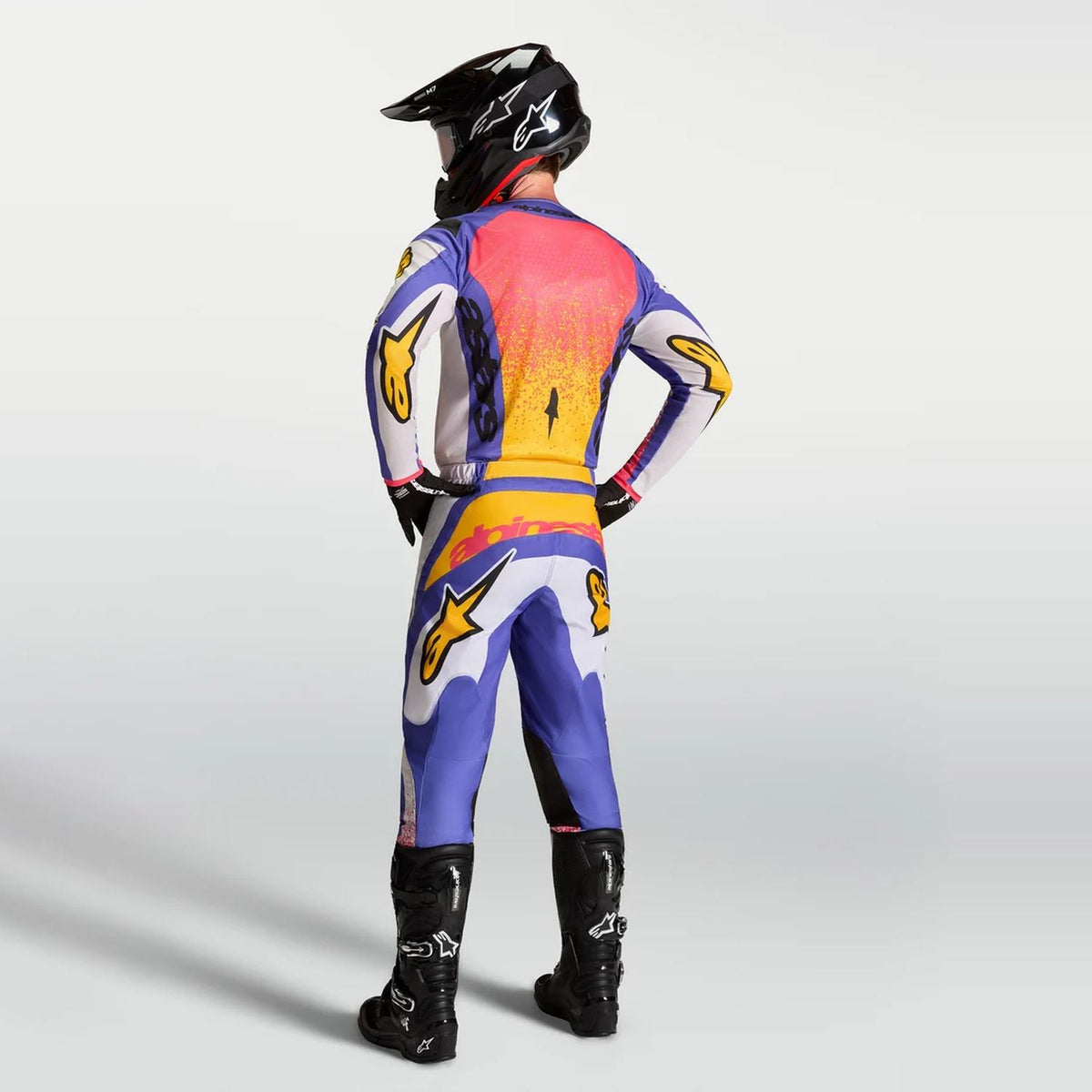 Alpinestars 2027 Fluid Drag MX Combo Kit Light Lilac Blue Iris Gold