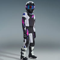 Alpinestars 2026 Youth Fluid Grid Motocross Combo Kit Black Light Grey Purple