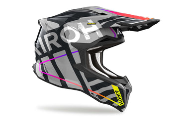 Airoh Helmet 2024 Strycker Brave Grey Gloss Composite Carbon